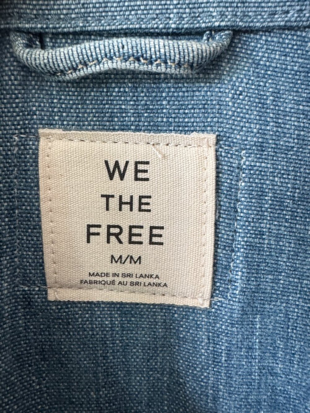 We The Free Lemon Denim Jacket Size Med Denim Oversized Chore Barn Style Pockets - Picture 4 of 12